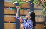 Phụ nữ Công an Hà Nội thướt tha áo dài xuống phố trong ngày 8-3
